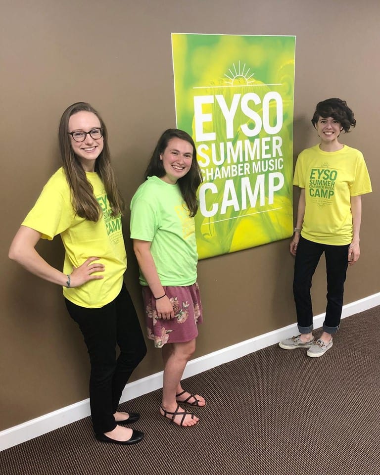 Theresa, Emily, and Madilyn with poster
