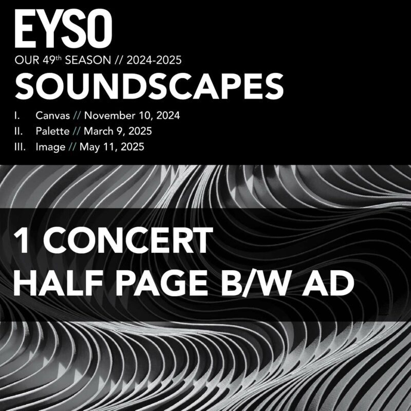 1 Concert Half Page B/W Ad