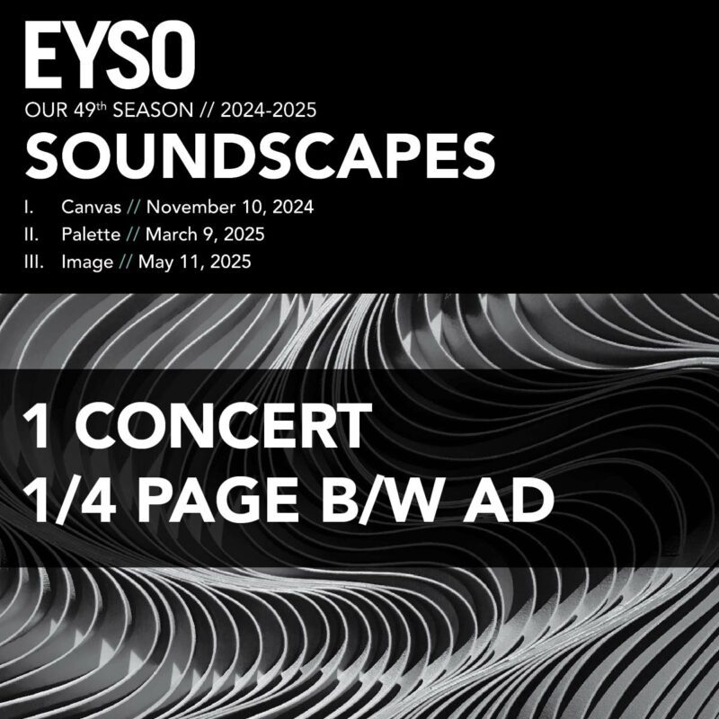 1 Concert 1/4 Page B/W Ad