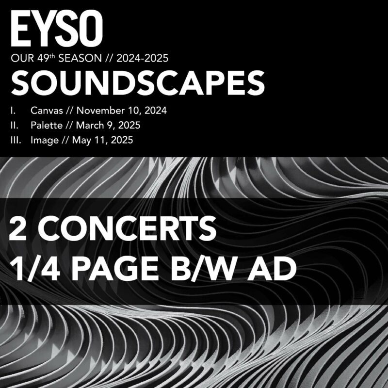 2 Concerts 1/4 Page B/W Ad