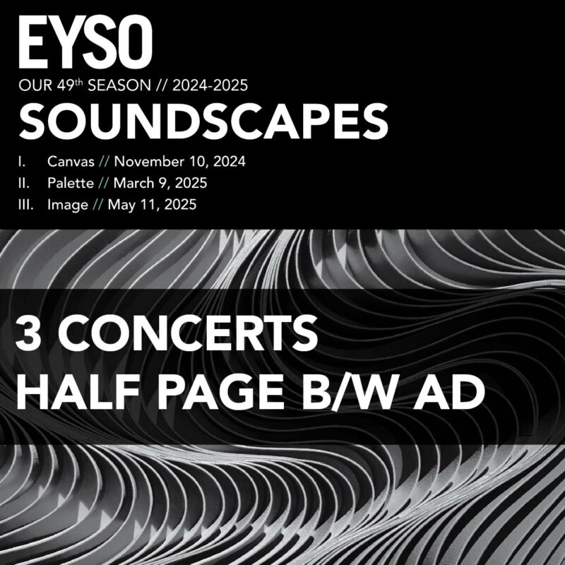 3 Concerts Half Page B/W Ad