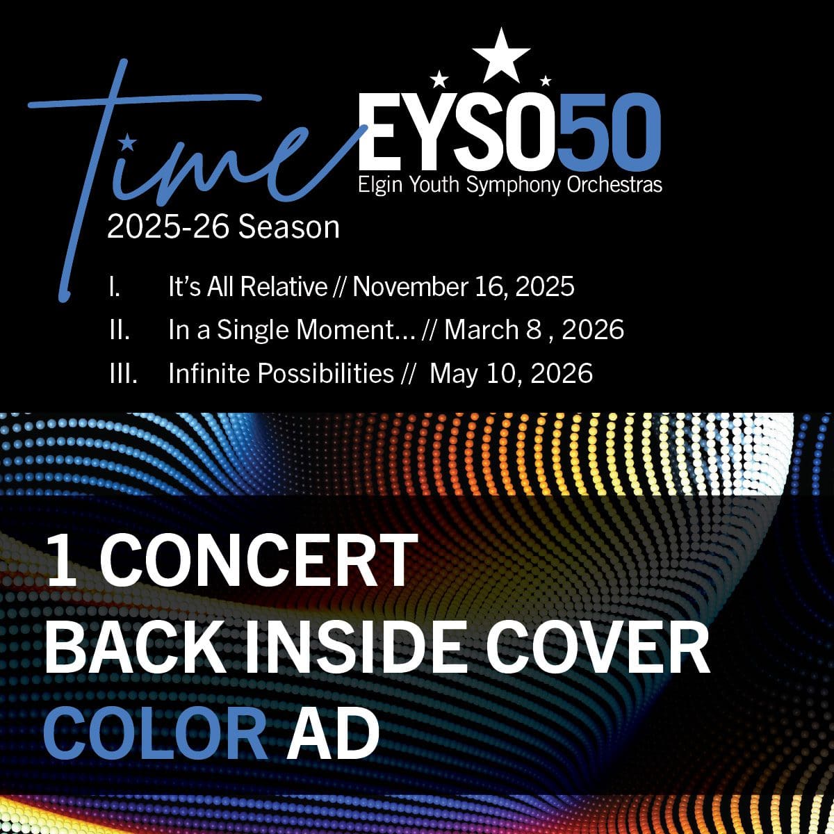 1 Concert Back Inside Cover Color Ad