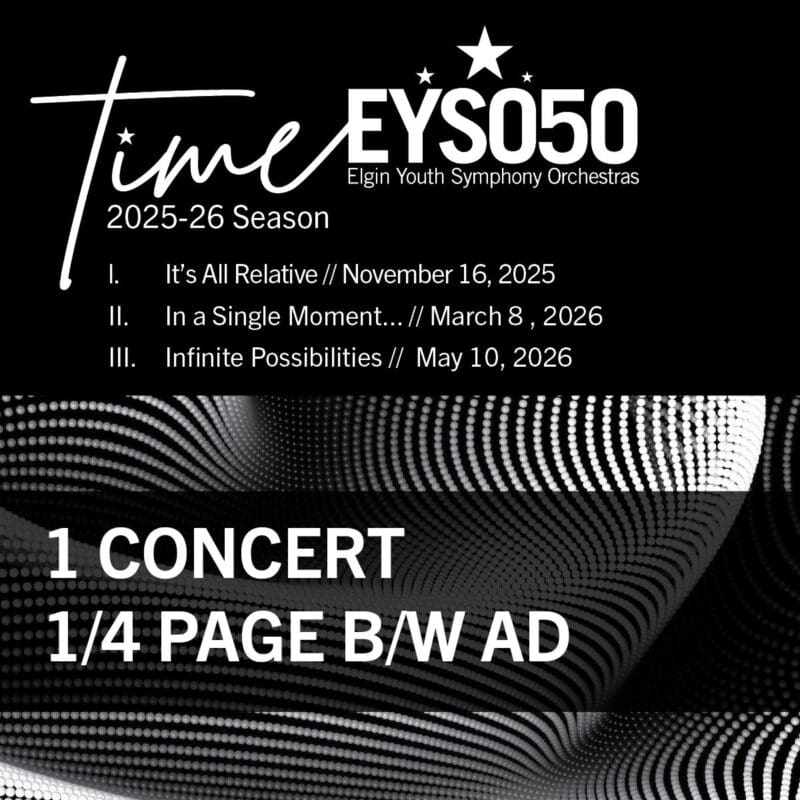 1 Concert 1/4 Page B/W Ad