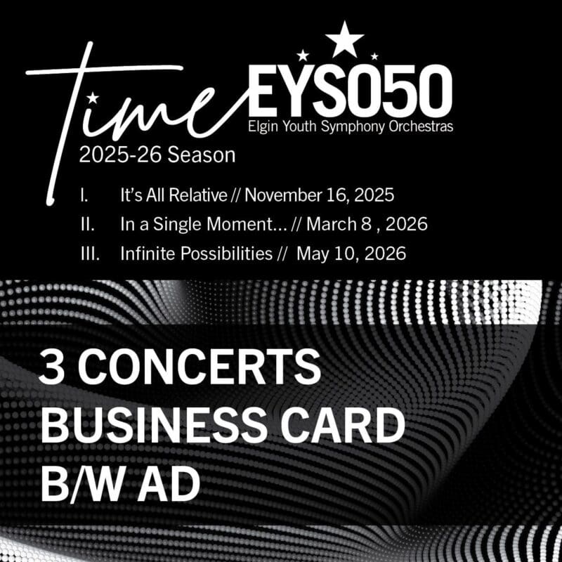 1 Concert Business Card B/W Ad